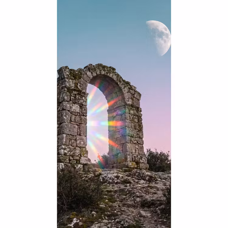 Behang - Boog - Regenboog - Maan β 2