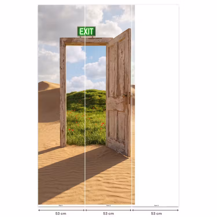 Behang - Deur - Woestijn - Gras — 6