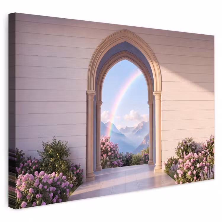 Buiten canvas - Boog - Bergen - Regenboog — 1