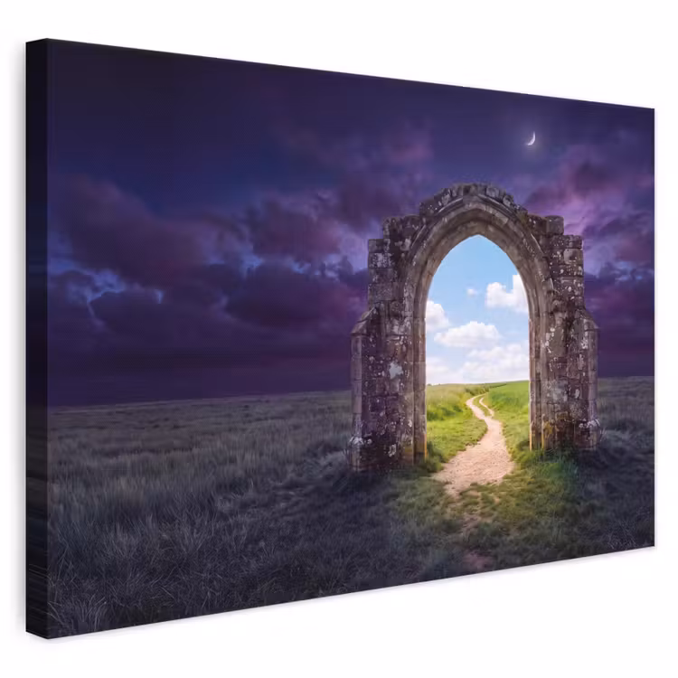 Canvas schilderij - Boog - Landschap - Contrast — 1