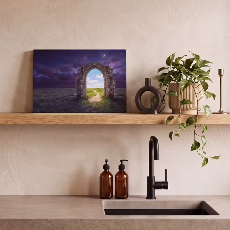 Canvas schilderij - Boog - Landschap - Contrast — 4