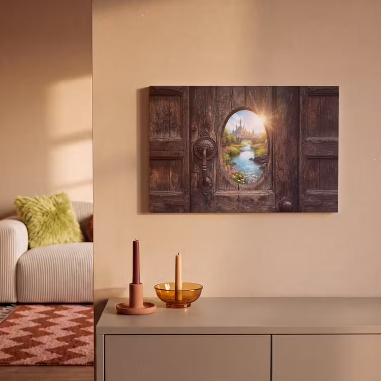 Canvas schilderij - Kasteel - Rivier - Natuur — 2