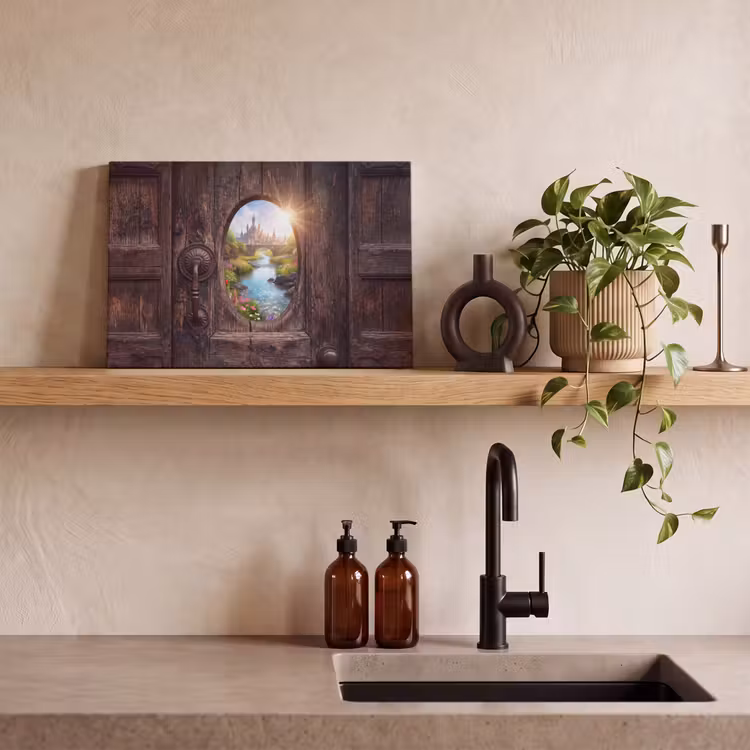 Canvas schilderij - Kasteel - Rivier - Natuur — 4