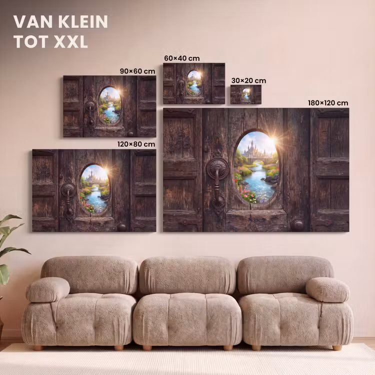 Canvas schilderij - Kasteel - Rivier - Natuur — 8