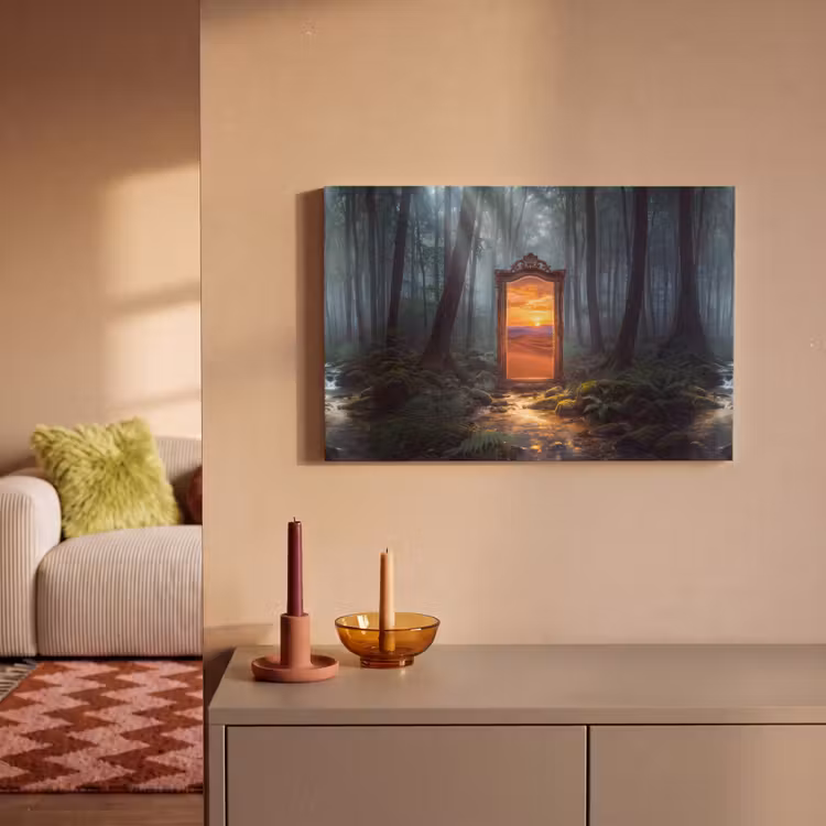 Canvas schilderij - Spiegel - Bos - Natuur — 2