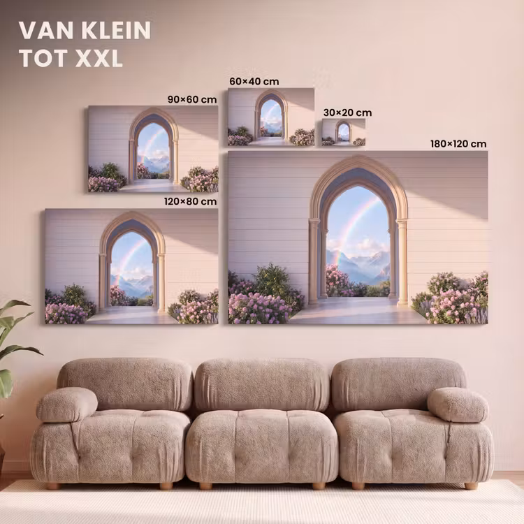 Canvas schilderij - Boog - Bergen - Regenboog — 8