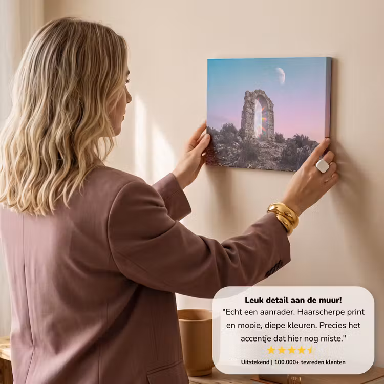 Canvas schilderij - Boog - Regenboog - Maan — 3