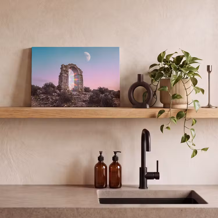Canvas schilderij - Boog - Regenboog - Maan — 4