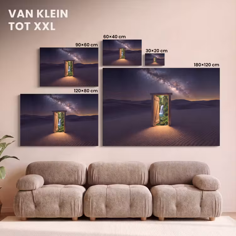 Canvas schilderij - Deur - Woestijn - Natuur — 8