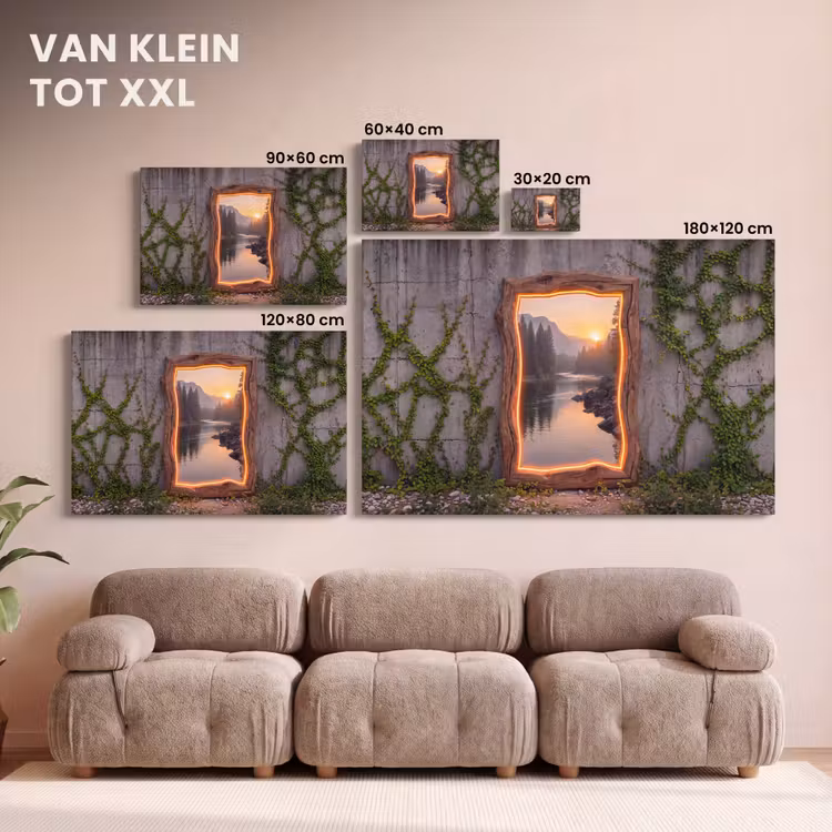 Canvas schilderij - Landschap - Kader - Licht — 8