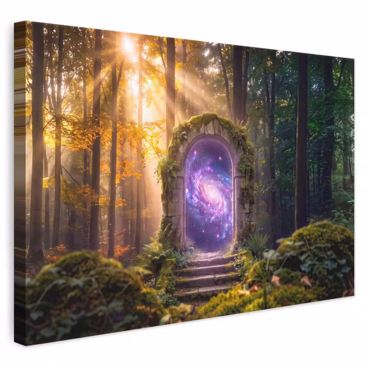 Canvas schilderij - Poort - Kosmos - Bos — 1