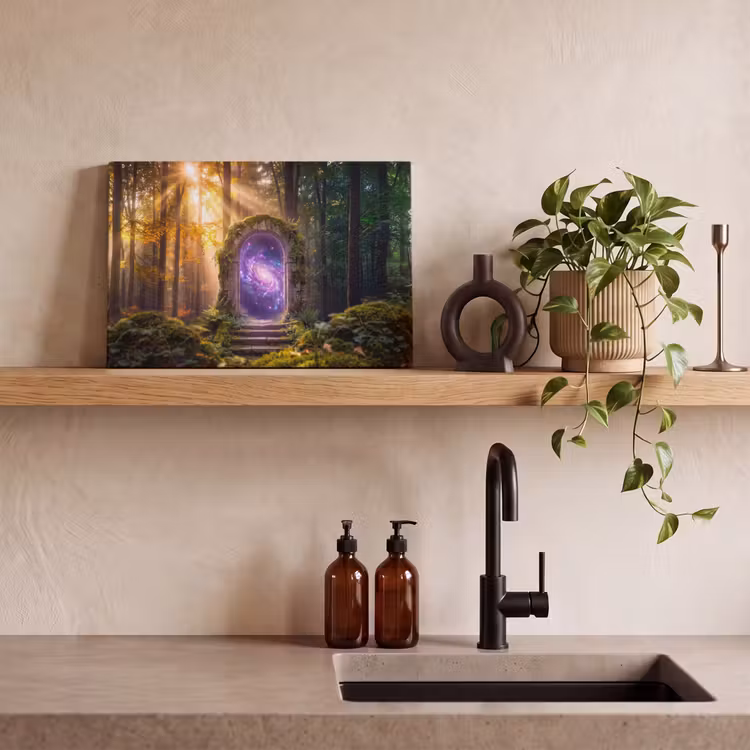 Canvas schilderij - Poort - Kosmos - Bos — 4