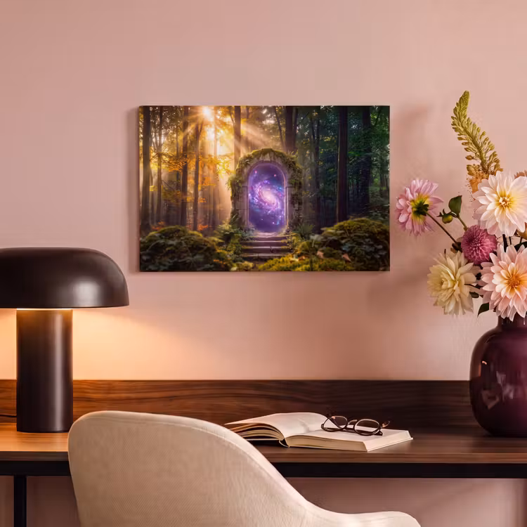 Canvas schilderij - Poort - Kosmos - Bos — 6