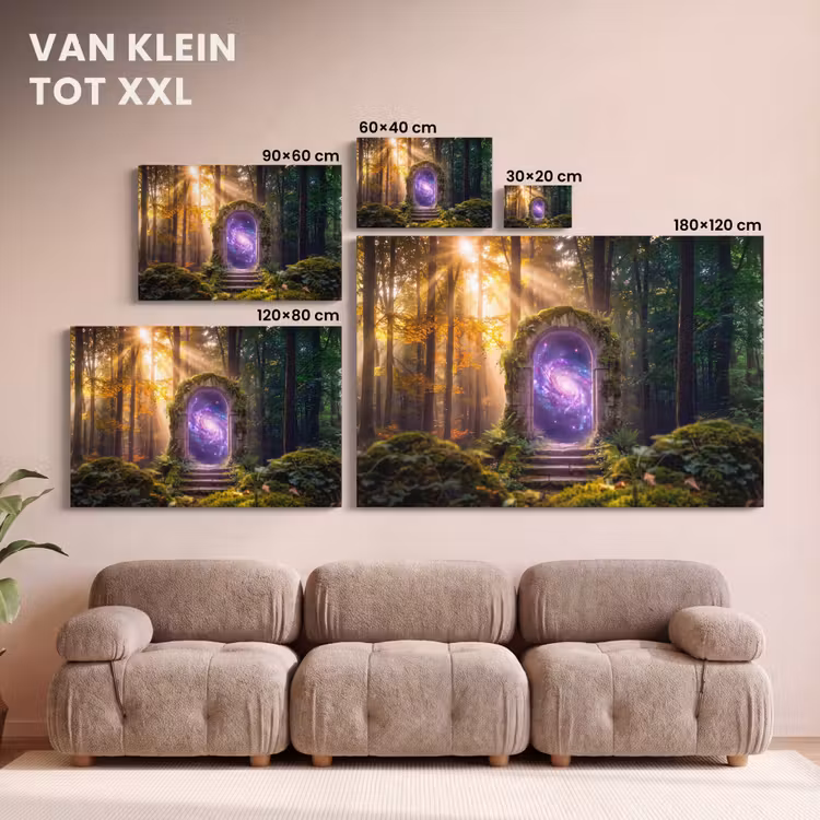 Canvas schilderij - Poort - Kosmos - Bos — 8