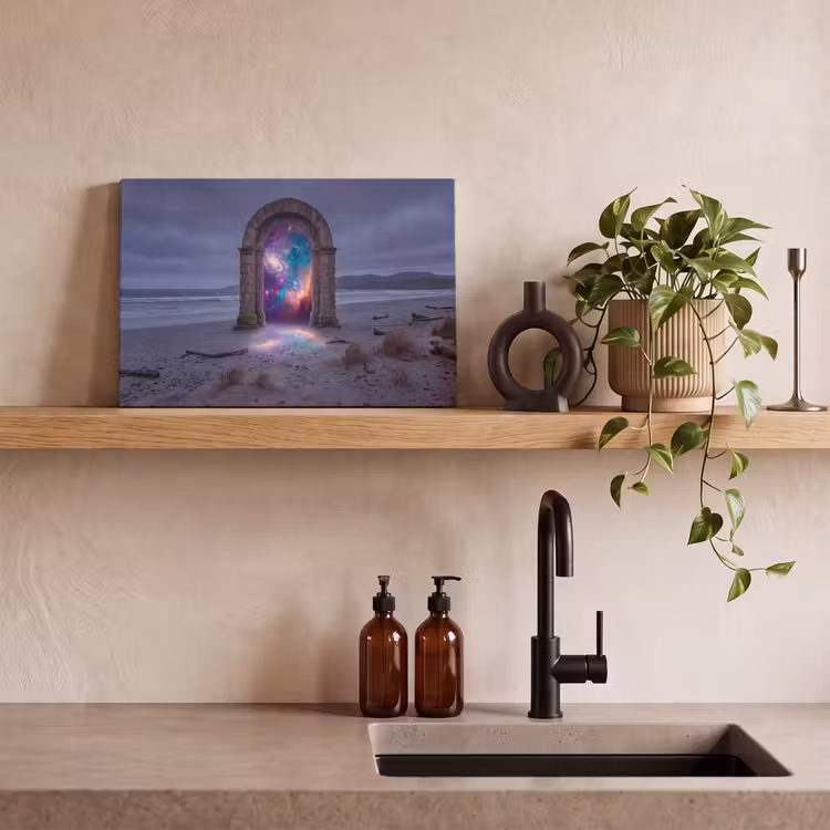 Canvas schilderij - Poort - Strand - Ruimte — 4
