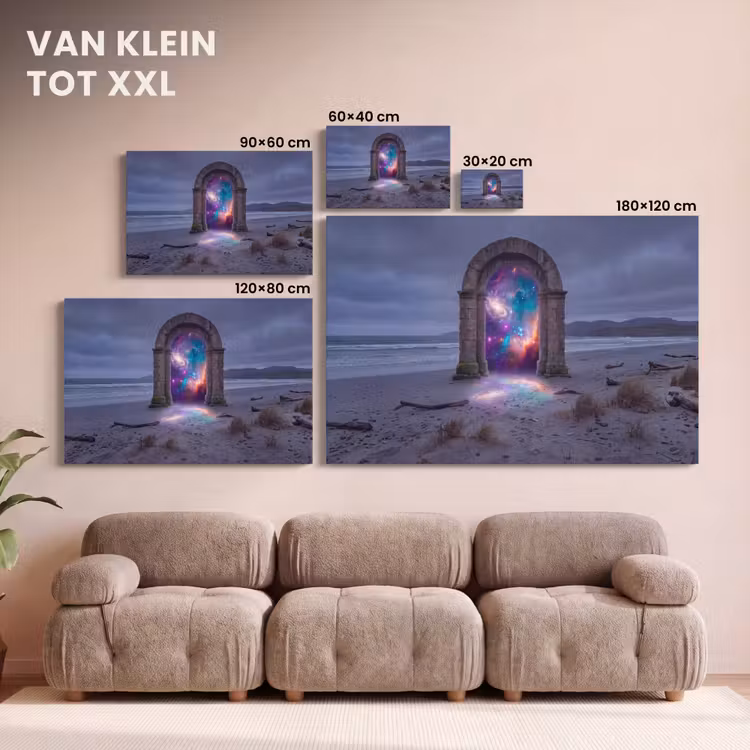 Canvas schilderij - Poort - Strand - Ruimte — 8