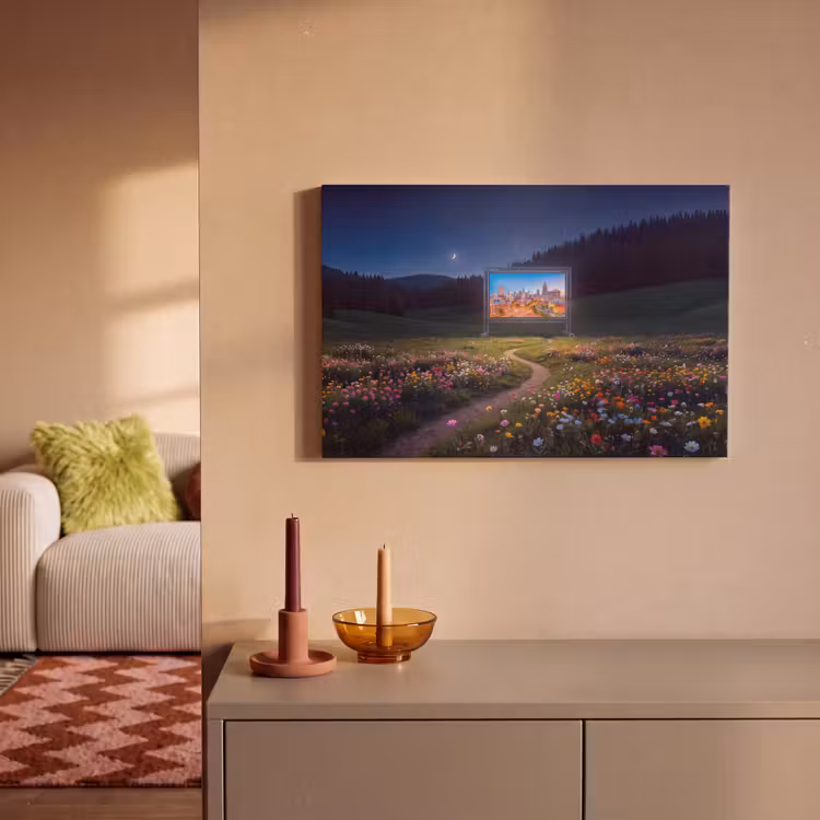 Canvas schilderij - Scherm - Stad - Natuur — 2