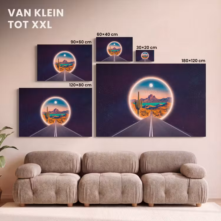 Canvas schilderij - Weg - Woestijn - Natuur — 8