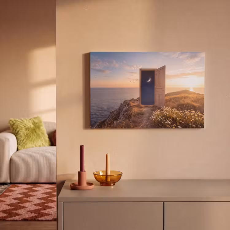 Canvas schilderij - Deur - Sterren - Natuur — 2