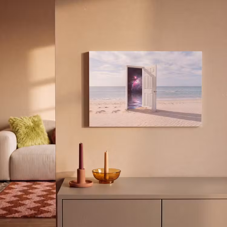 Canvas schilderij - Deur - Strand - Kosmos — 2