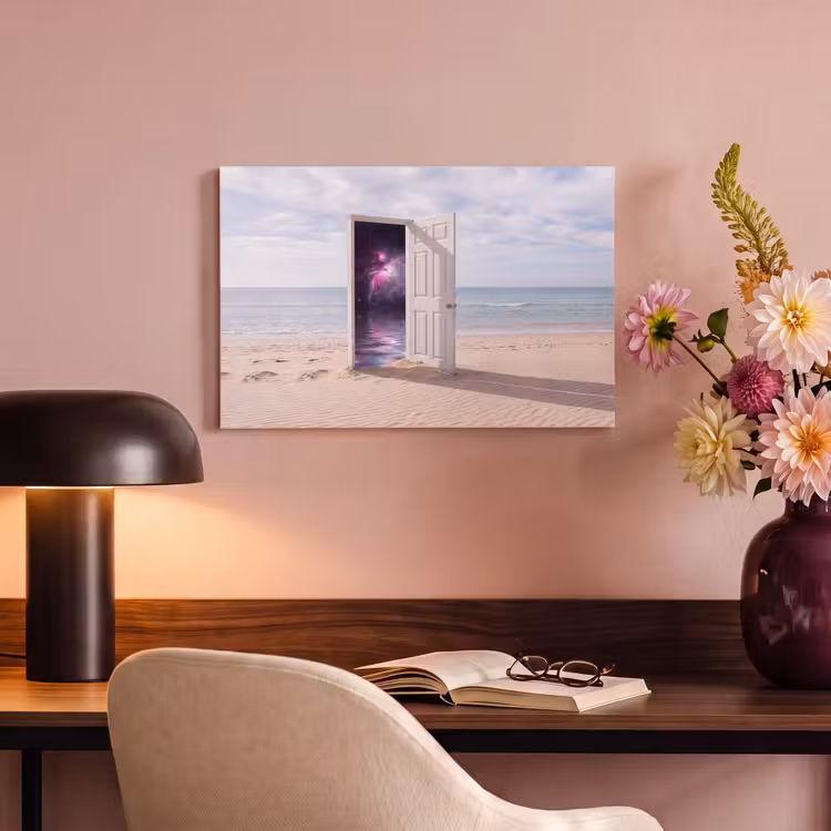 Canvas schilderij - Deur - Strand - Kosmos — 6
