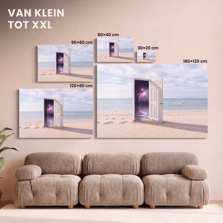 Canvas schilderij - Deur - Strand - Kosmos — 8