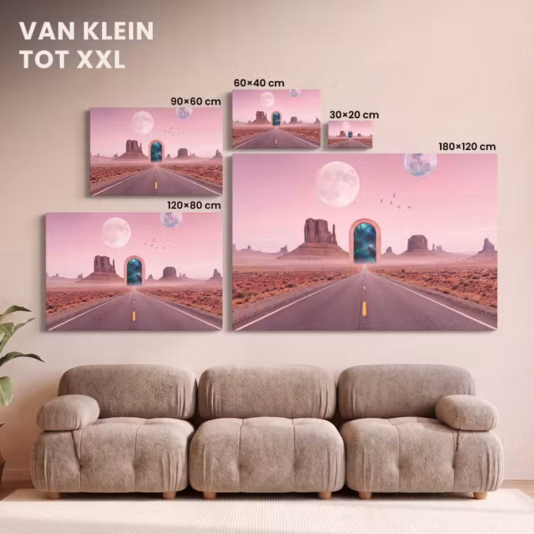Canvas schilderij - Landschap - Poort - Ruimte — 8