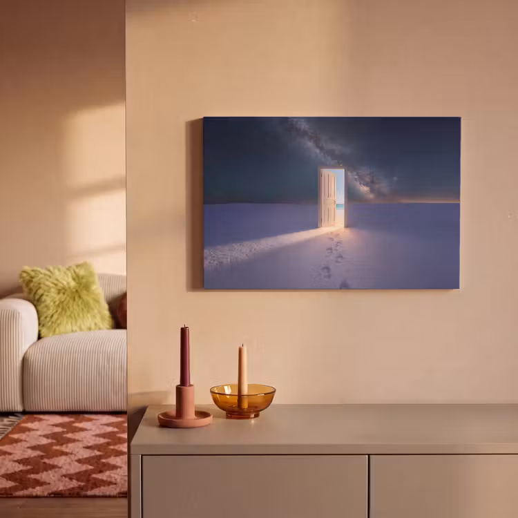 Canvas schilderij - Deur - Sneeuw - Strand — 2