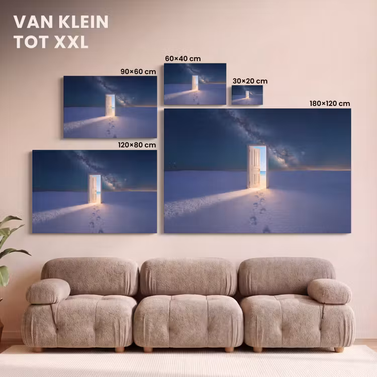 Canvas schilderij - Deur - Sneeuw - Strand — 8