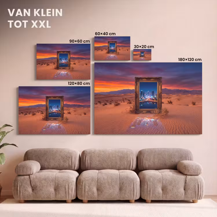 Canvas schilderij - Kader - Stadsgezicht - Woestijn — 8