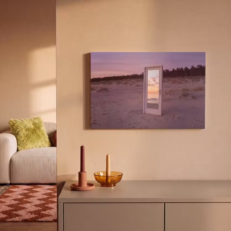 Canvas schilderij - Spiegel - Zee - Zonsondergang — 2