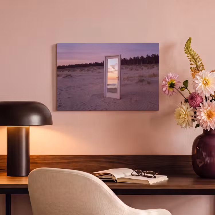 Canvas schilderij - Spiegel - Zee - Zonsondergang — 6