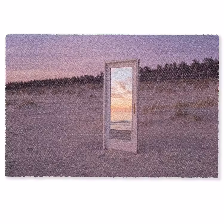 Deurmat - Spiegel - Zee - Zonsondergang — 1