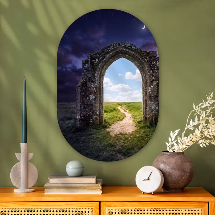 Muurovaal - Glas - Boog - Landschap - Contrast — 2