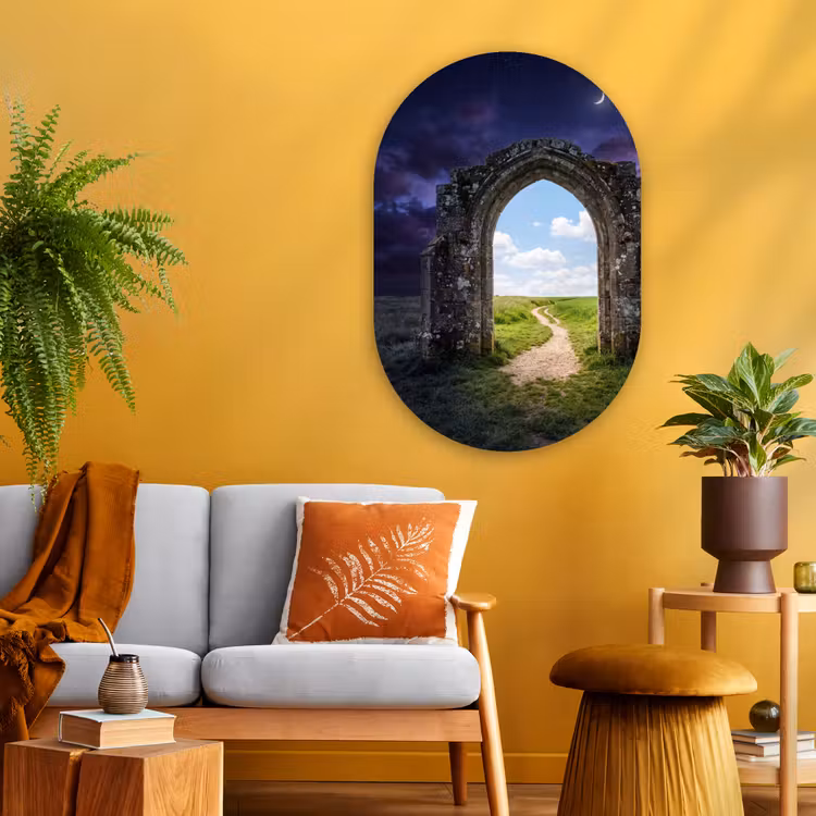 Muurovaal - Glas - Boog - Landschap - Contrast — 3