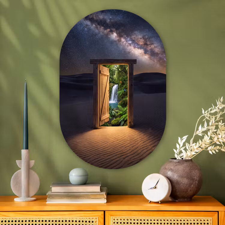 Muurovaal - Glas - Deur - Woestijn - Natuur — 2