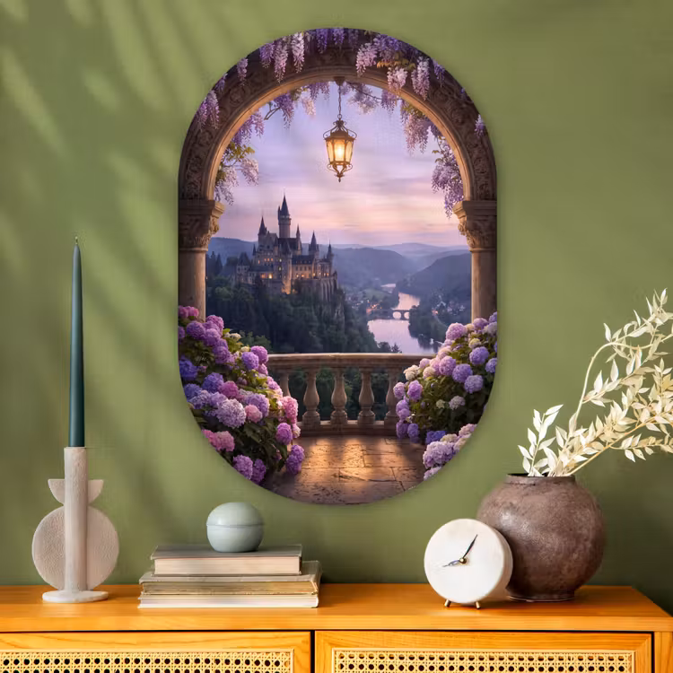 Muurovaal - Glas - Kasteel - Rivier - Avond — 2