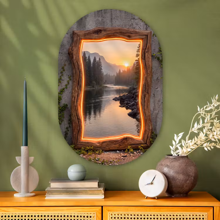 Muurovaal - Glas - Landschap - Kader - Licht — 2