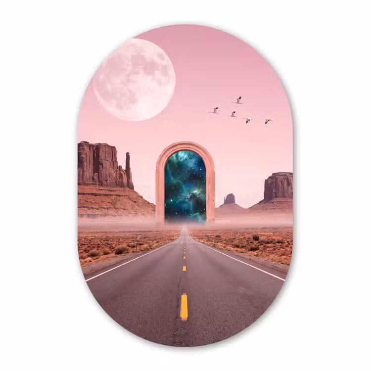 Muurovaal - Glas - Landschap - Poort - Ruimte — 1