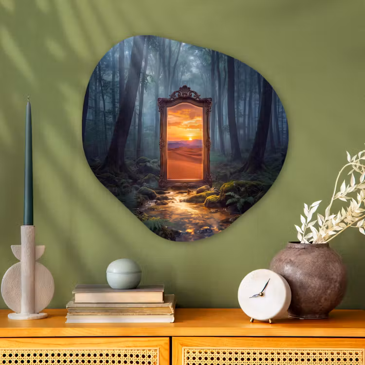 Organisch schilderij - Glas - Spiegel - Bos - Natuur — 2