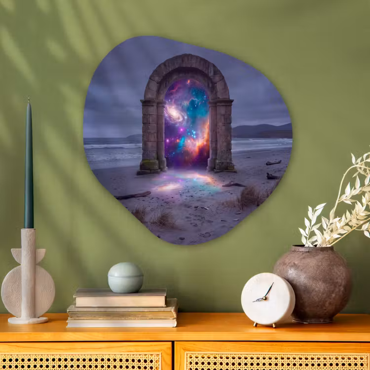 Organisch schilderij - Glas - Poort - Strand - Ruimte — 2