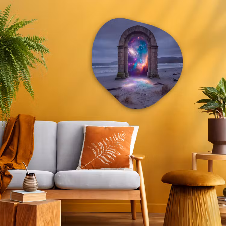 Organisch schilderij - Glas - Poort - Strand - Ruimte — 3
