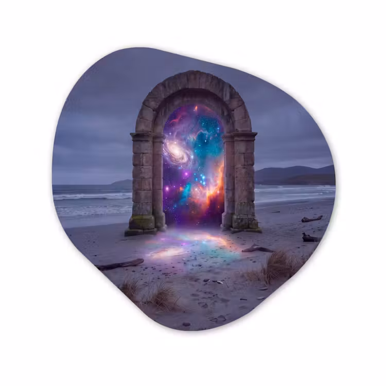 Organisch schilderij - Forex - Poort - Strand - Ruimte — 1