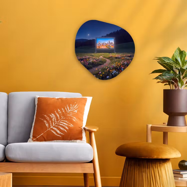 Organisch schilderij - Forex - Scherm - Stad - Natuur — 3