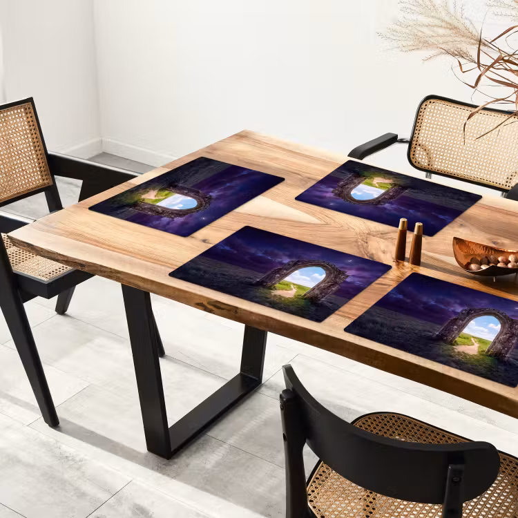 Placemat - 6 stuks - Boog - Landschap - Contrast — 3