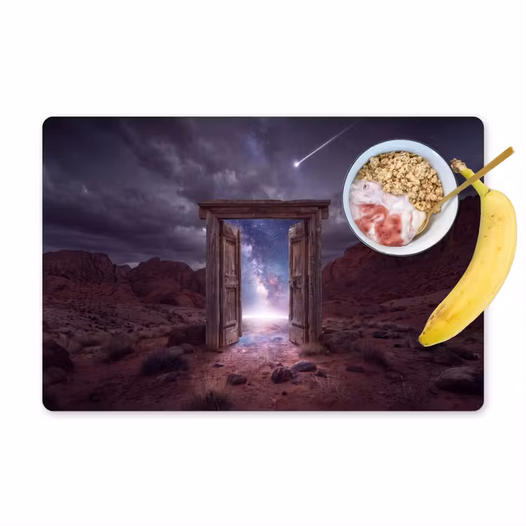 Placemat - 6 stuks - Deur - Melkweg - Woestijn — 1