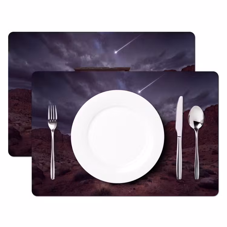 Placemat - 6 stuks - Deur - Melkweg - Woestijn — 2