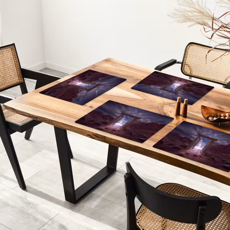 Placemat - 6 stuks - Deur - Melkweg - Woestijn — 3