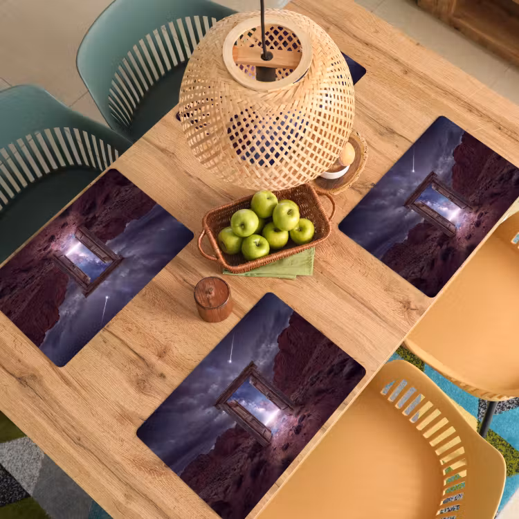 Placemat - 6 stuks - Deur - Melkweg - Woestijn — 4
