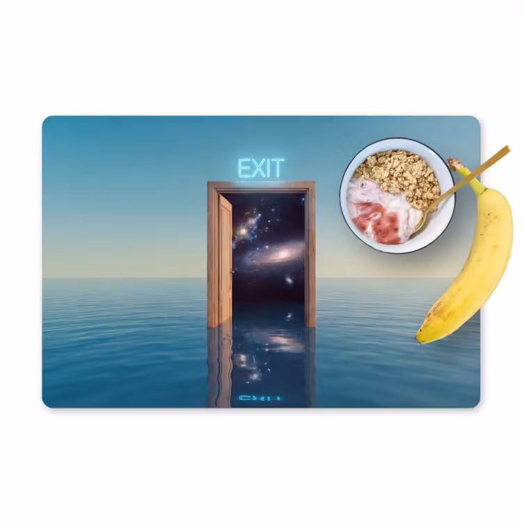 Placemat - 6 stuks - Deur - Ruimte - Abstract — 1